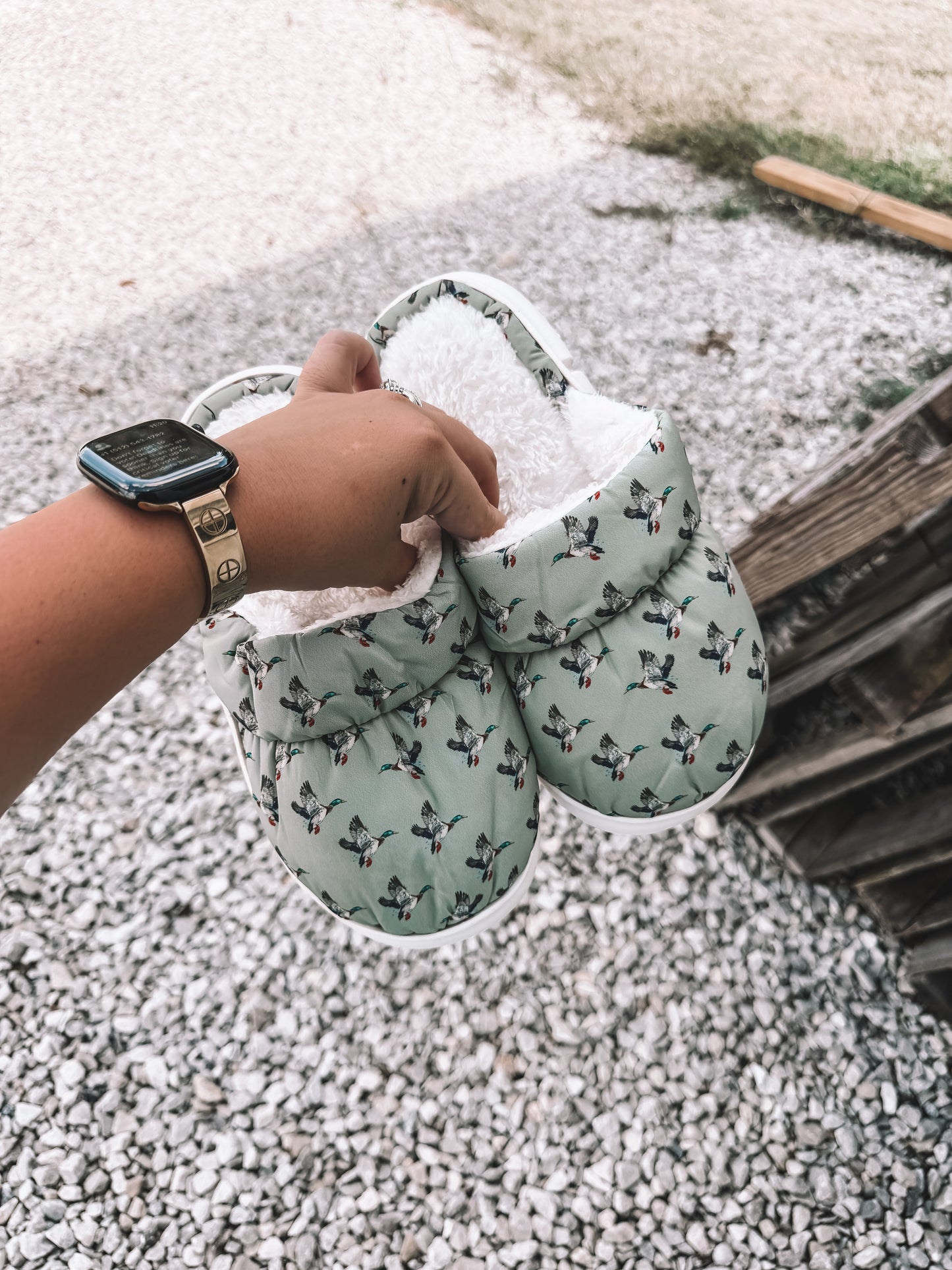 Green Duck Slippers