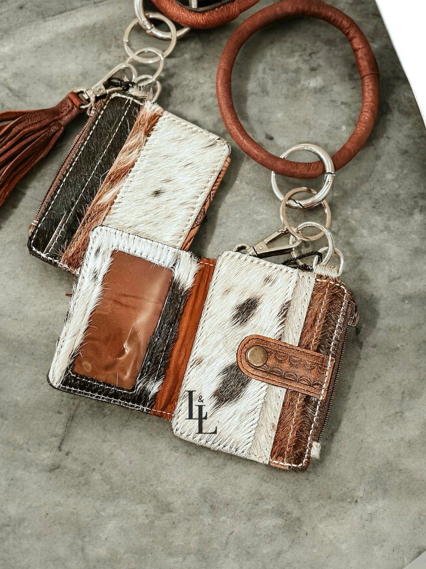 Leather Cowhide Bangle Wallet