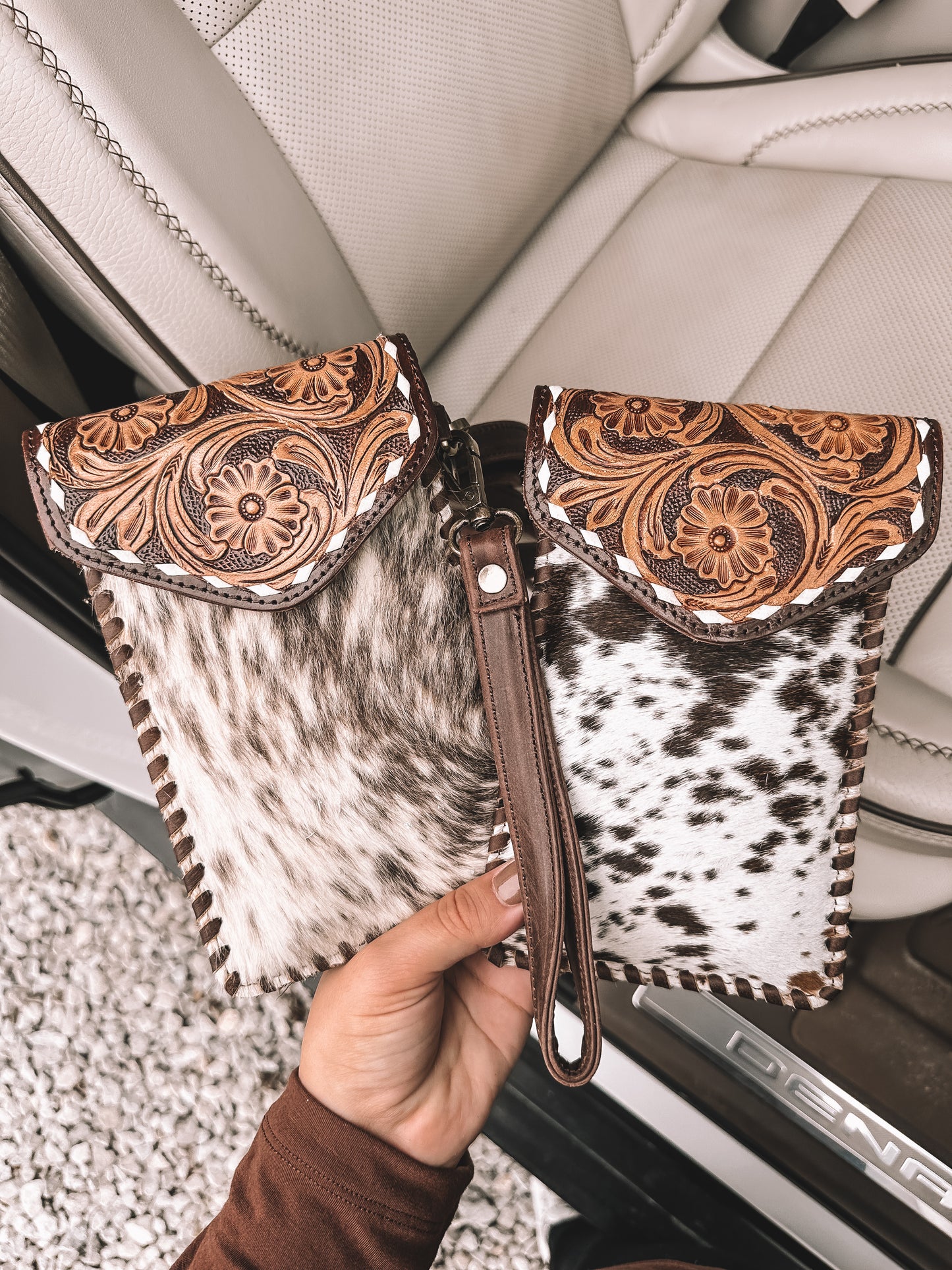 Cowhide & Leather Phone Purse