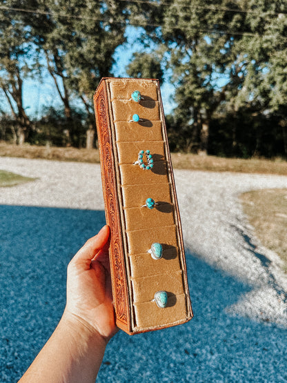 Tooled Leather Ring Display