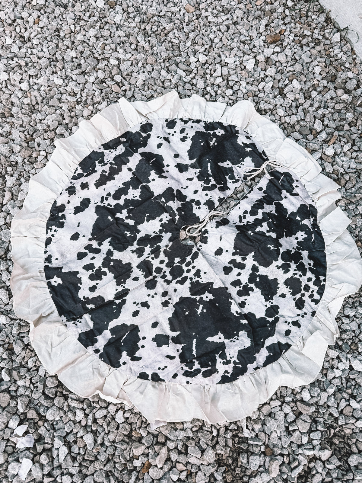 Canvas Cow Print Tree Skirt