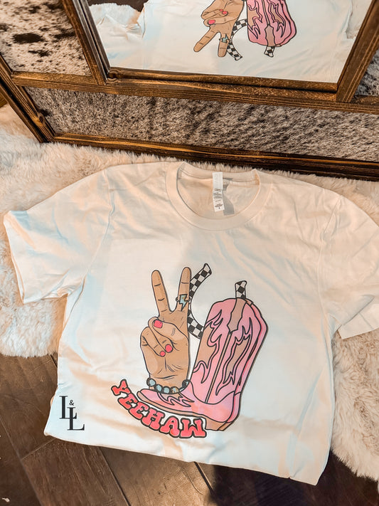 Yeehaw Pink Vibe Tshirt