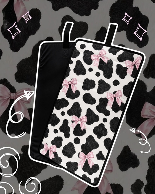 Portable Changing Pad - Coquette Cow PREORDER