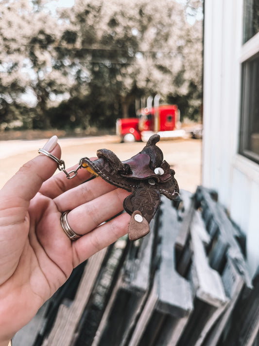 Mini Saddle Keychain