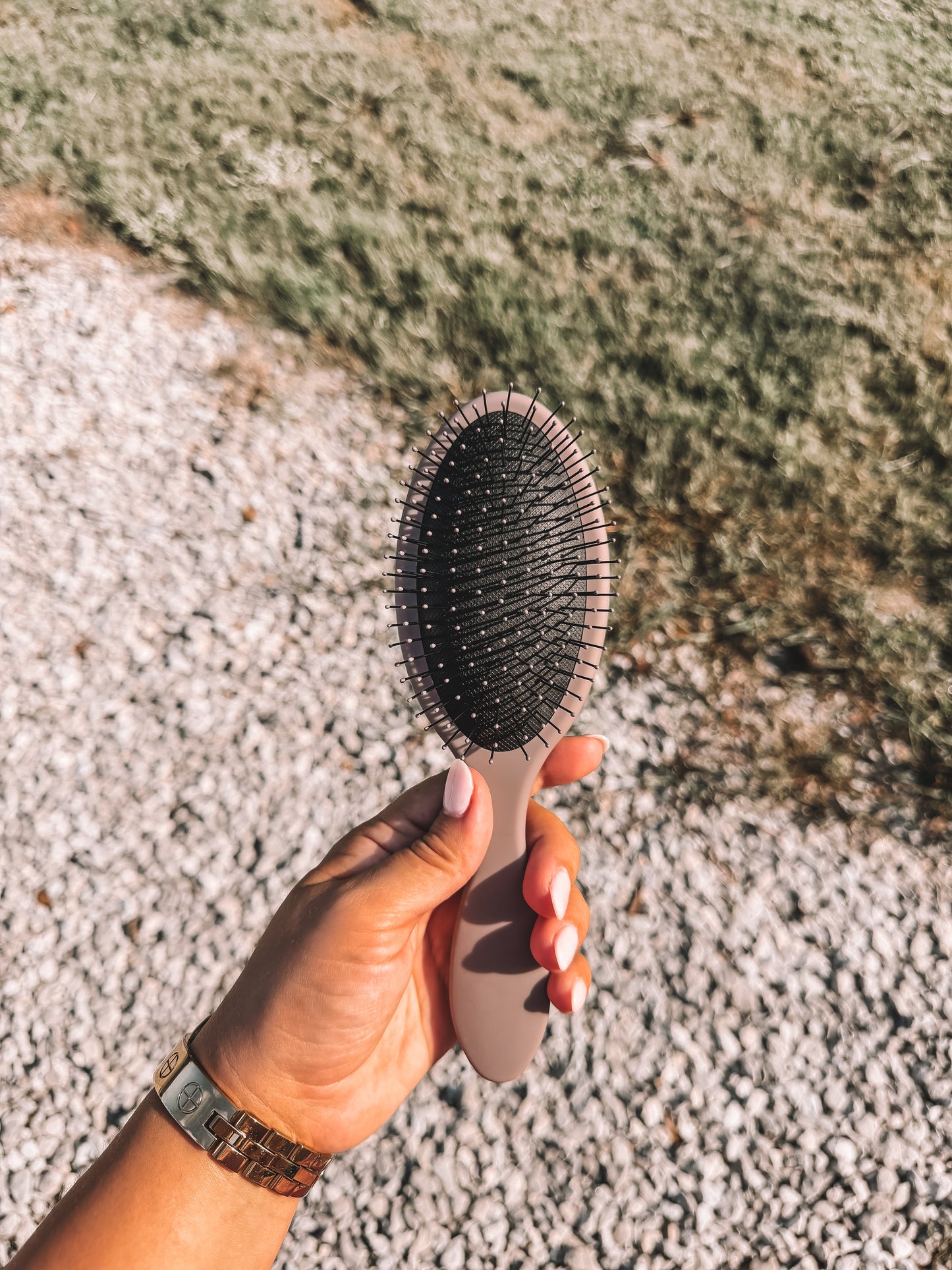 Bethany Tooled Leather Hair Brush