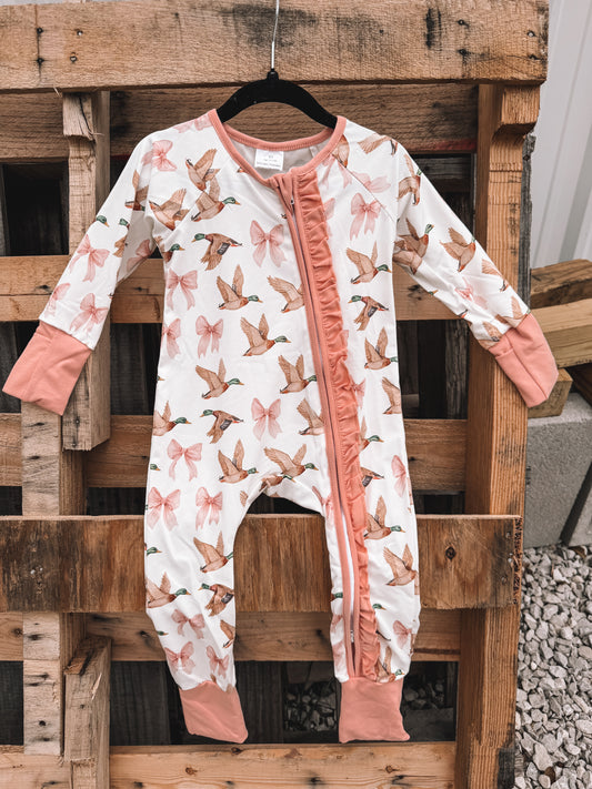 Bows & Ducks Sleeper Onesie