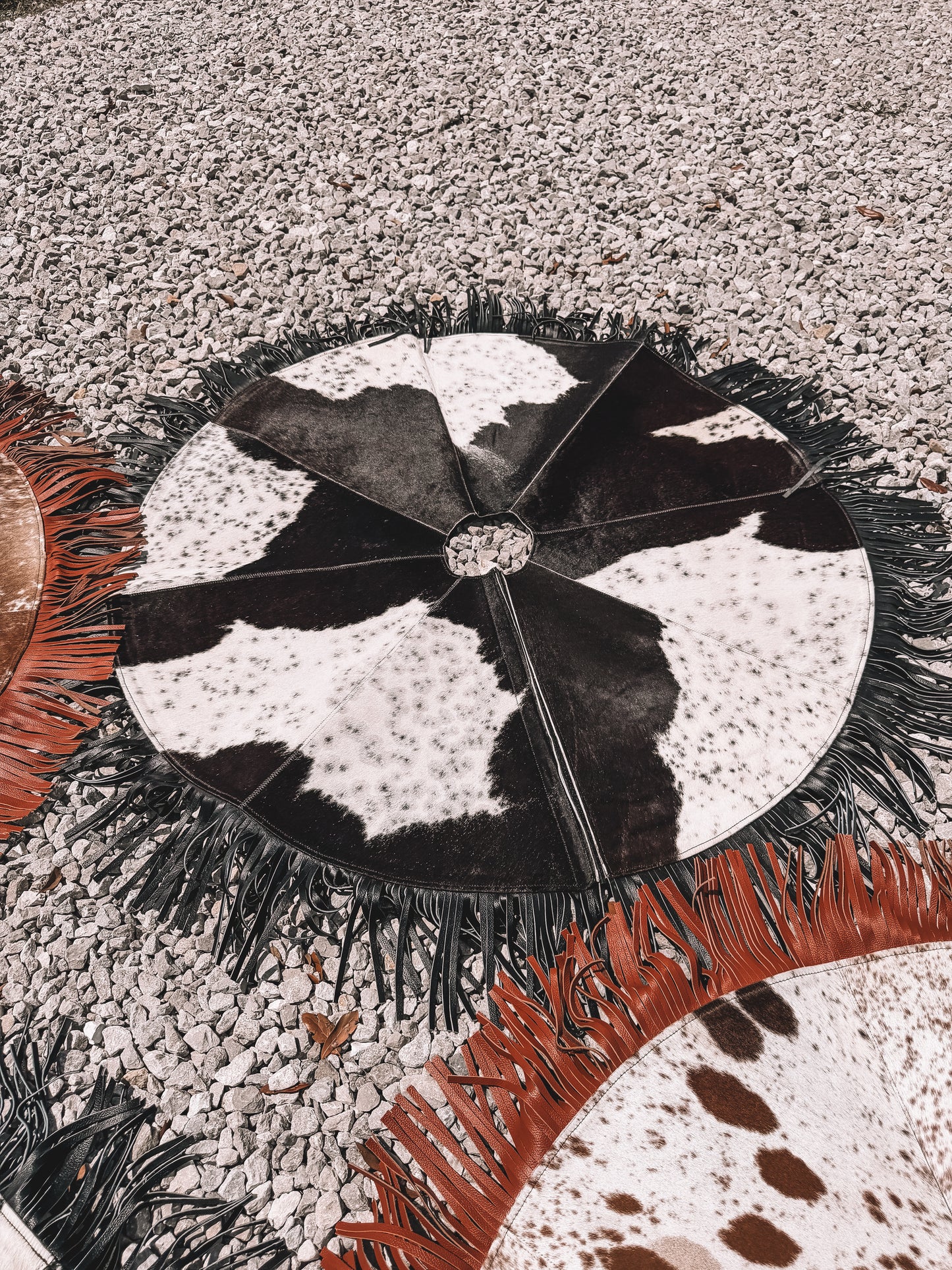 Cowhide Christmas Tree Skirt