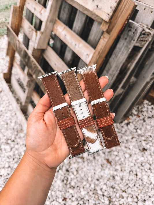 Cowhide Watch Band in Tan