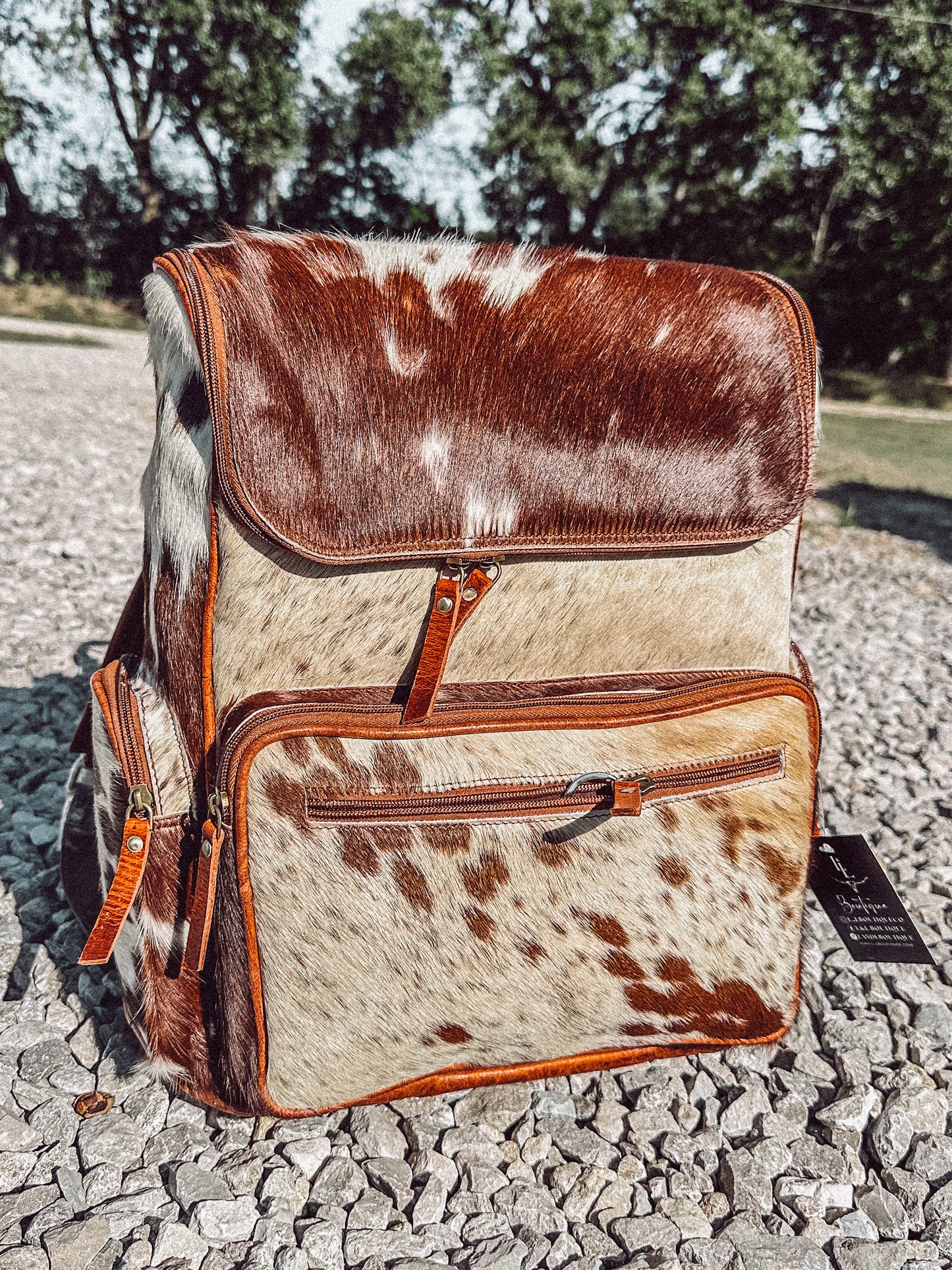 Magnolia Cowhide Leather Backpack