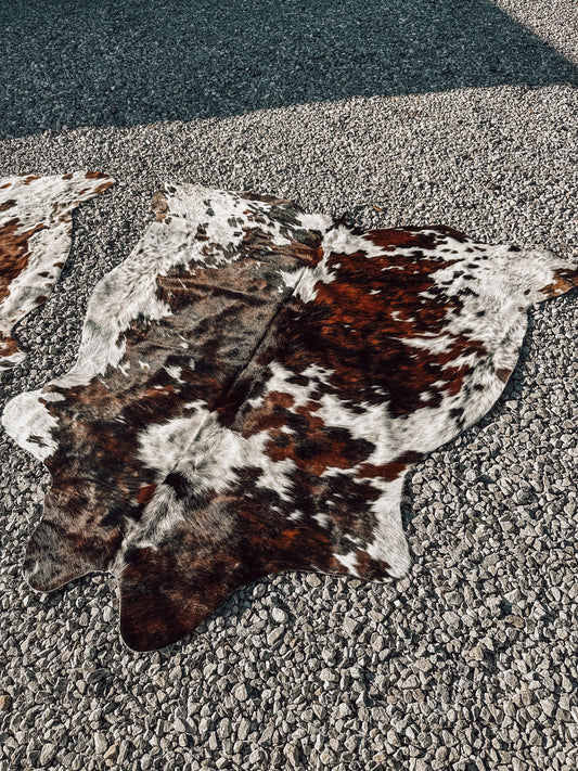 Tricolor Cowhide Rug 5’