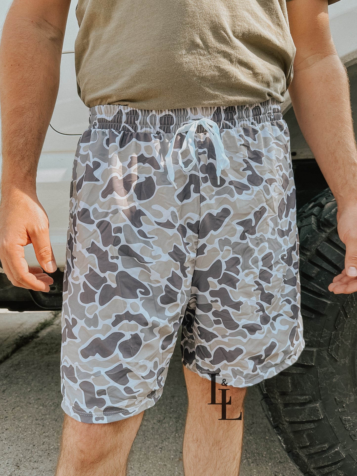 Old School Camo Men’s Swim Trunks