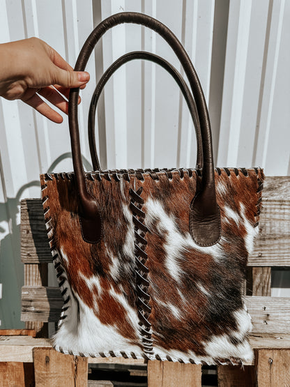 Elena Cowhide Tote Bag