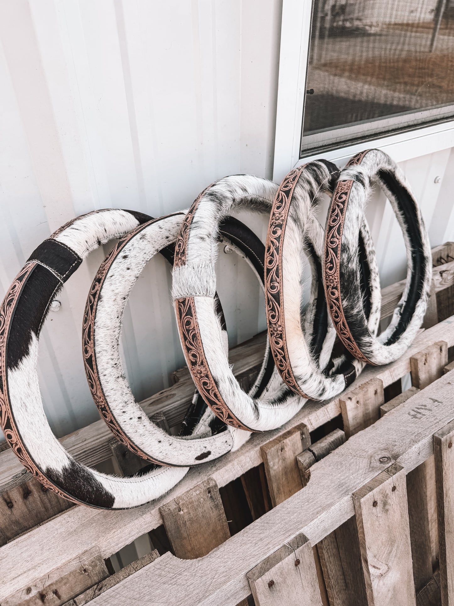 Cowhide & Leather Steering Wheel Cover 15 inch