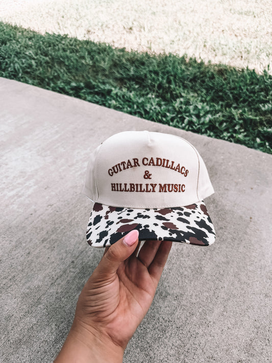 Hillbilly Music Trucker Hat - Cow