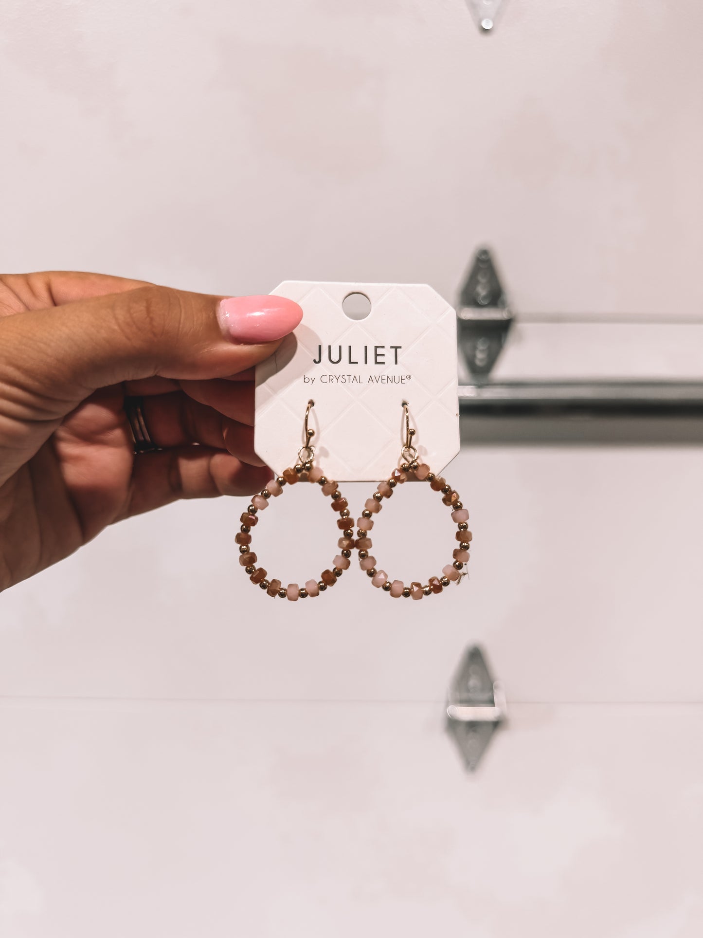 Gold Beaded Hoop Earrings
