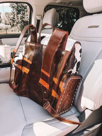 Galveston Leather & Cowhide Backpack