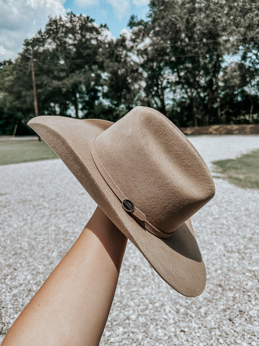 Wool Cowboy Hat in Chestnut