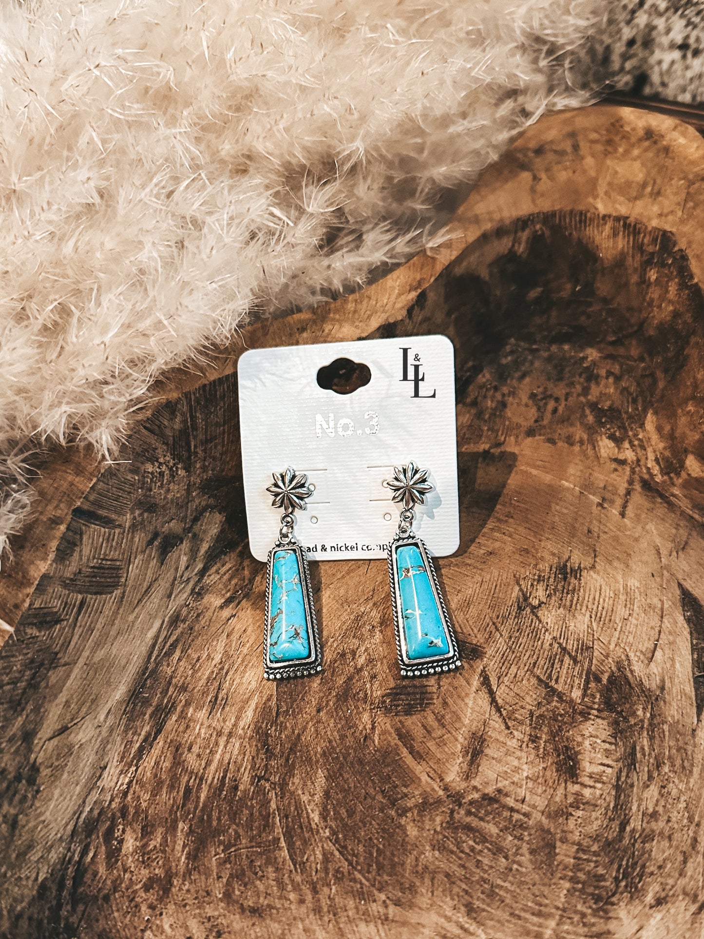Tower Turquoise Concho Earrings
