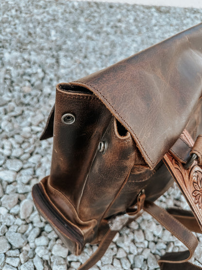 Doubled Up Cowhide Leather Backpack