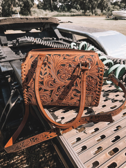 Tooled Leather Speedy Purse x L&L