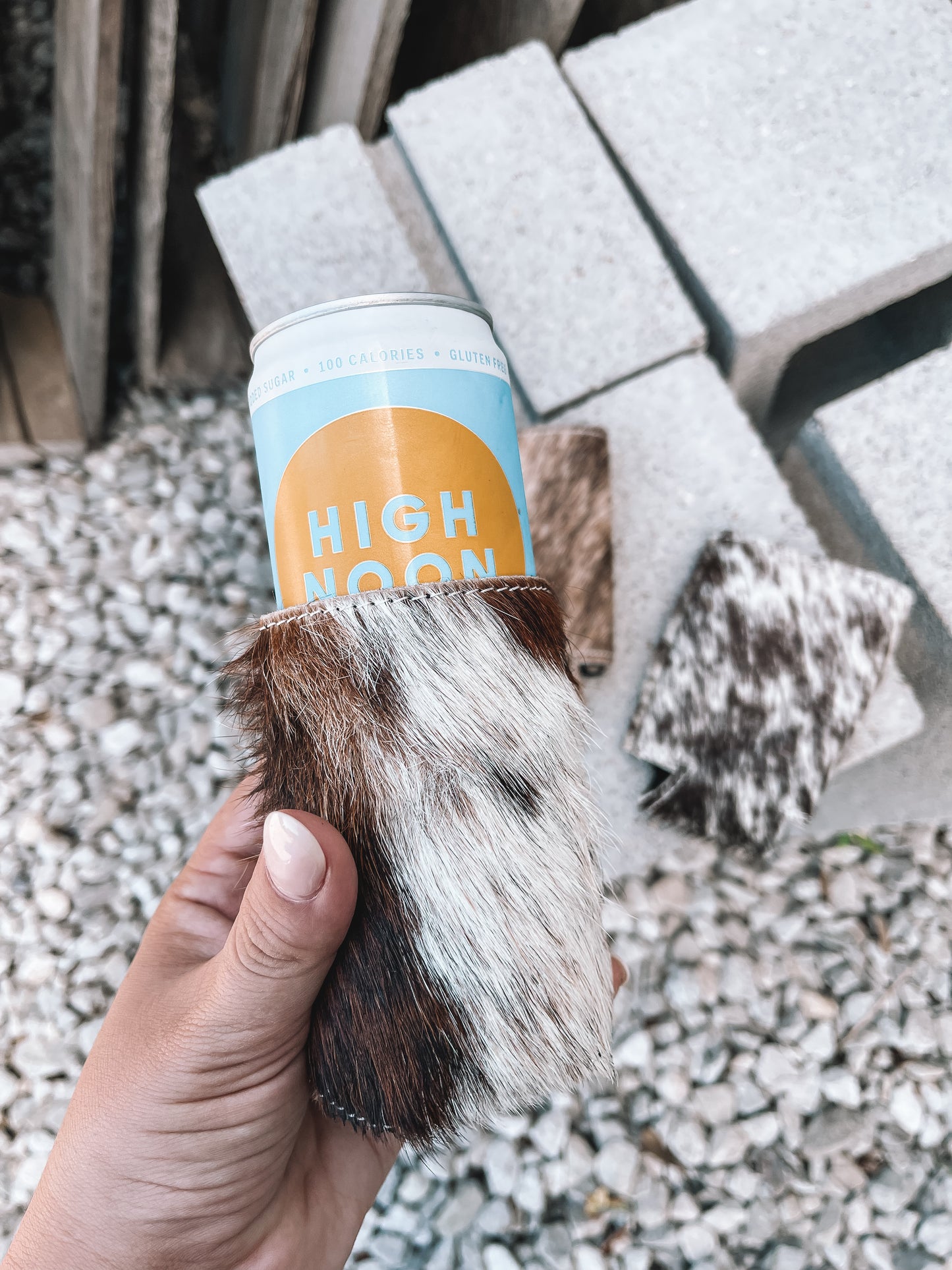 Cowhide Slim Koozie