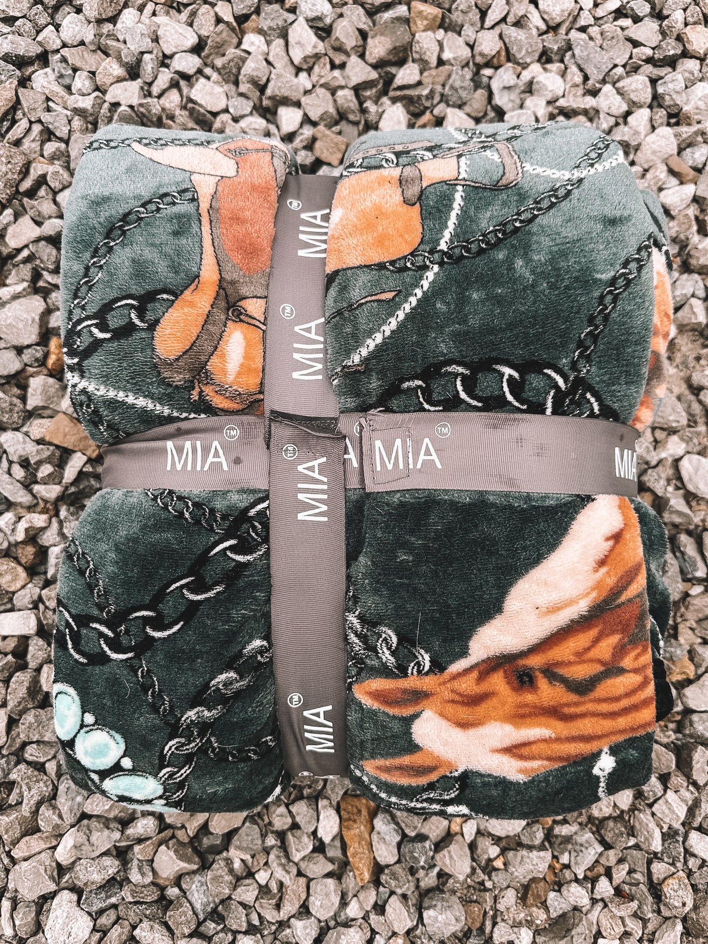 Saddle & Cow California King Throw Blanket