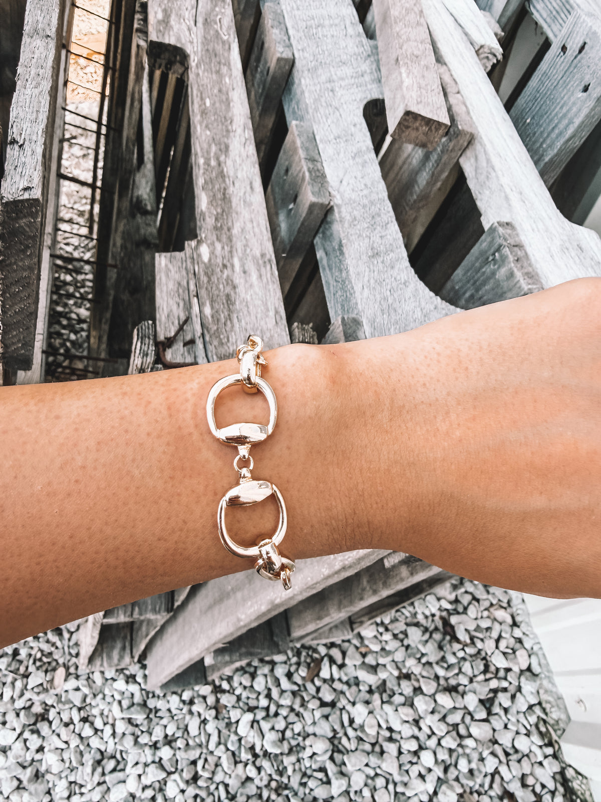 Horsebit Mixed Chain Bracelet