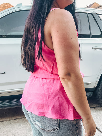 Flamingo Pink Tank Top