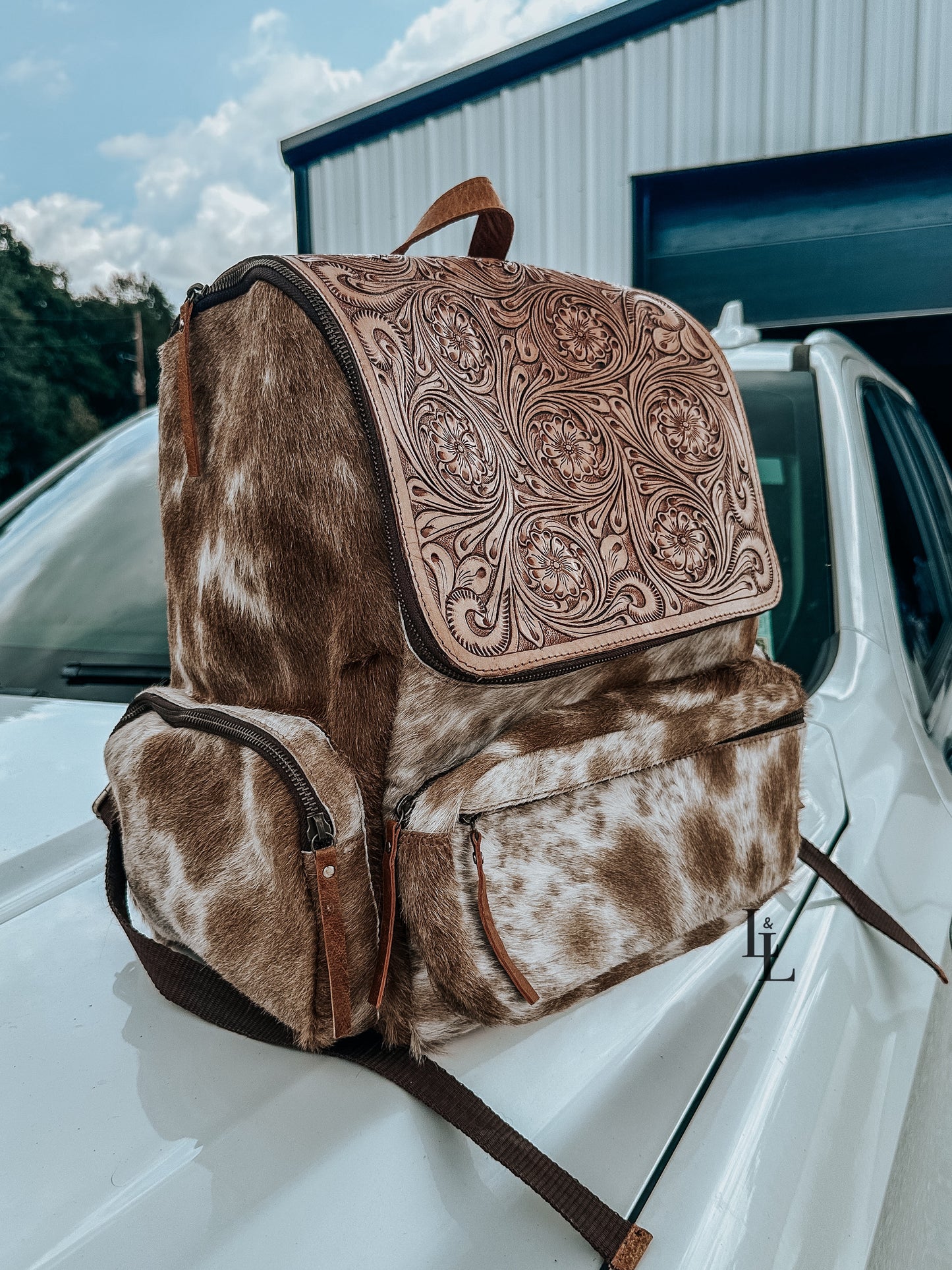 Tess Leather Cowhide Backpack