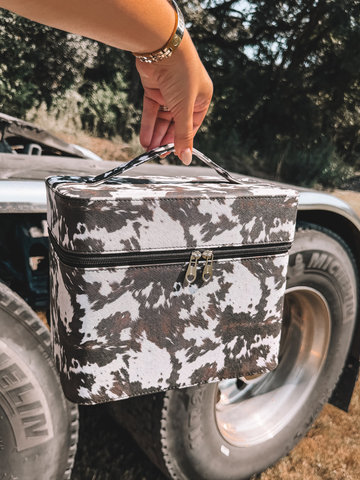 Oversized Makeup Box - Cow