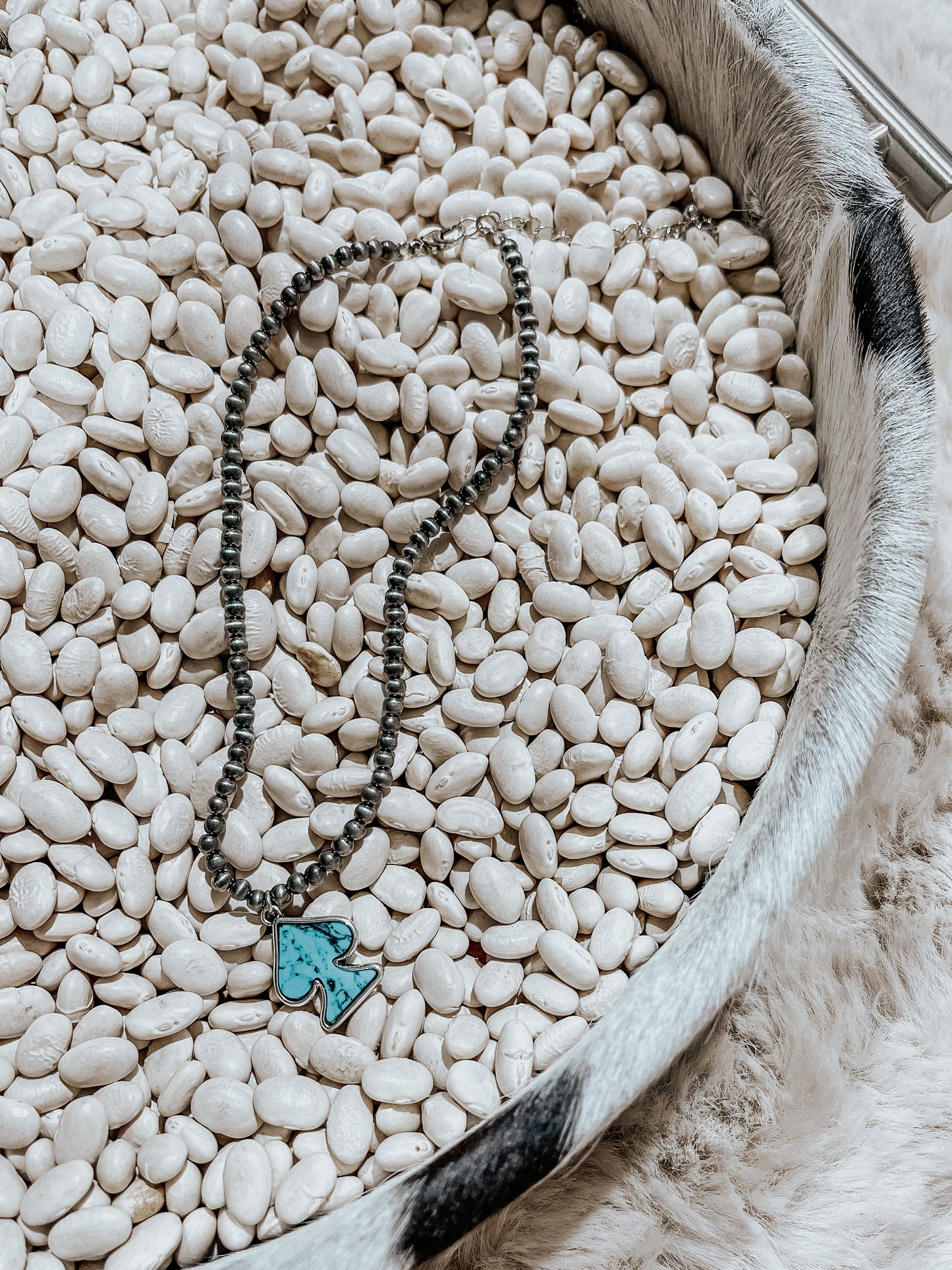 Turquoise Spade Necklace