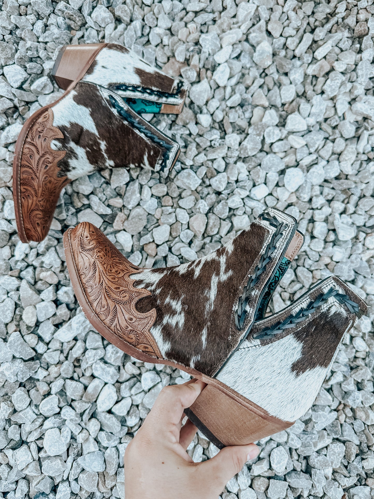 Georgina Cowhide Booties