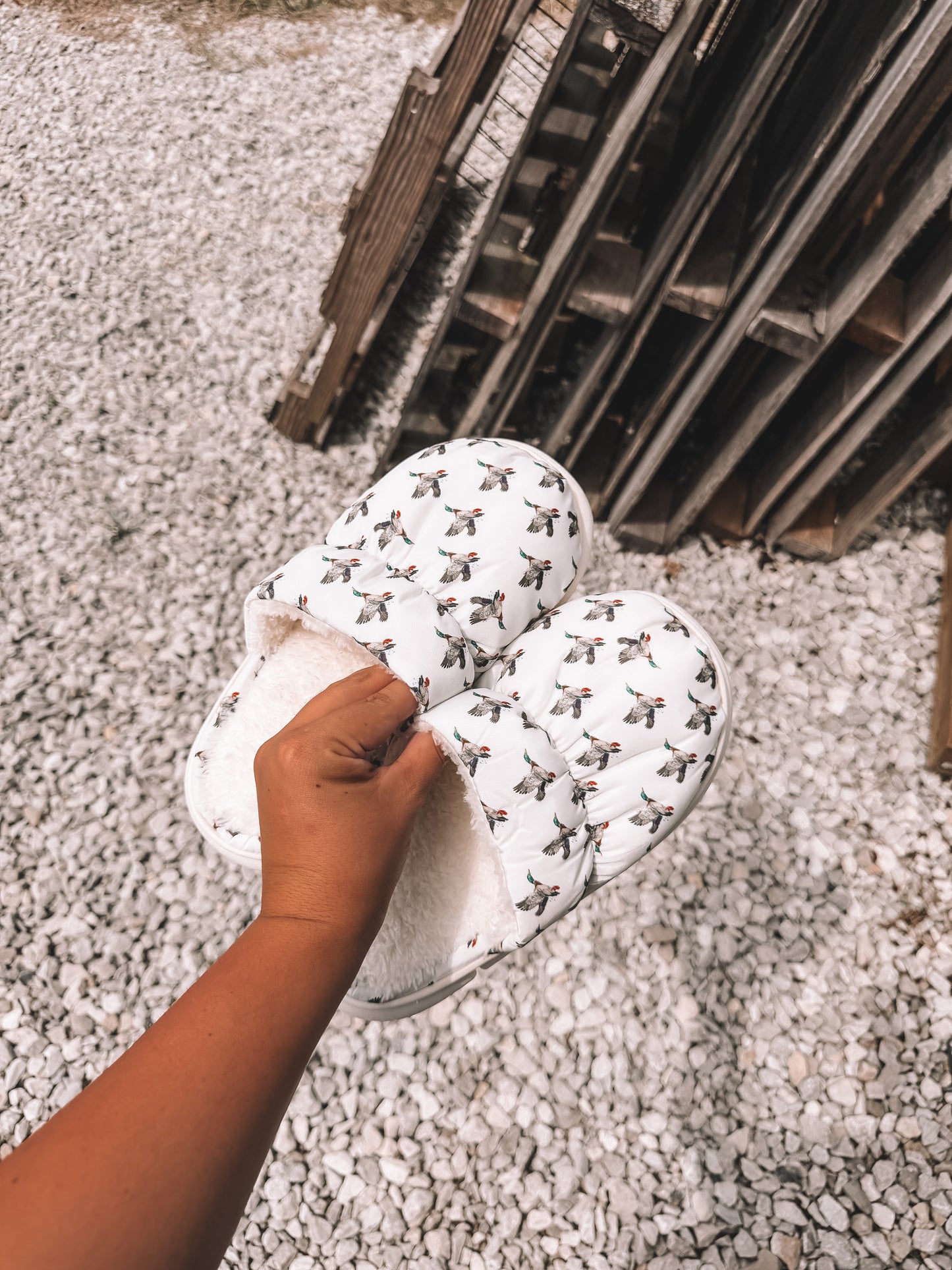 White Duck Slippers