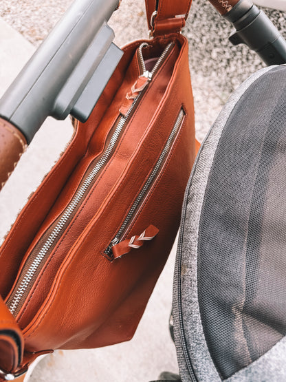 Cowhide Stroller Bag