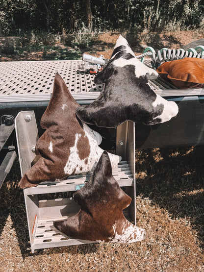 Cowhide Christmas Tree Pillow