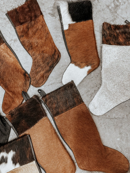 Tall Cowhide Stocking