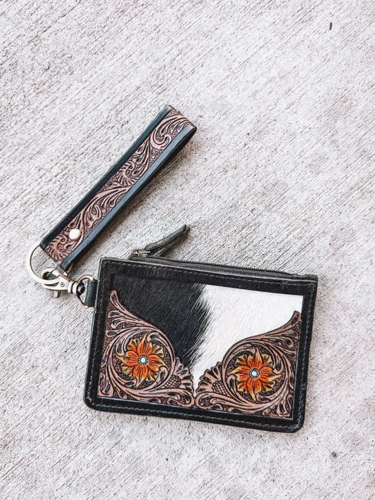 Pride Card Holder Keychain Dual Flower