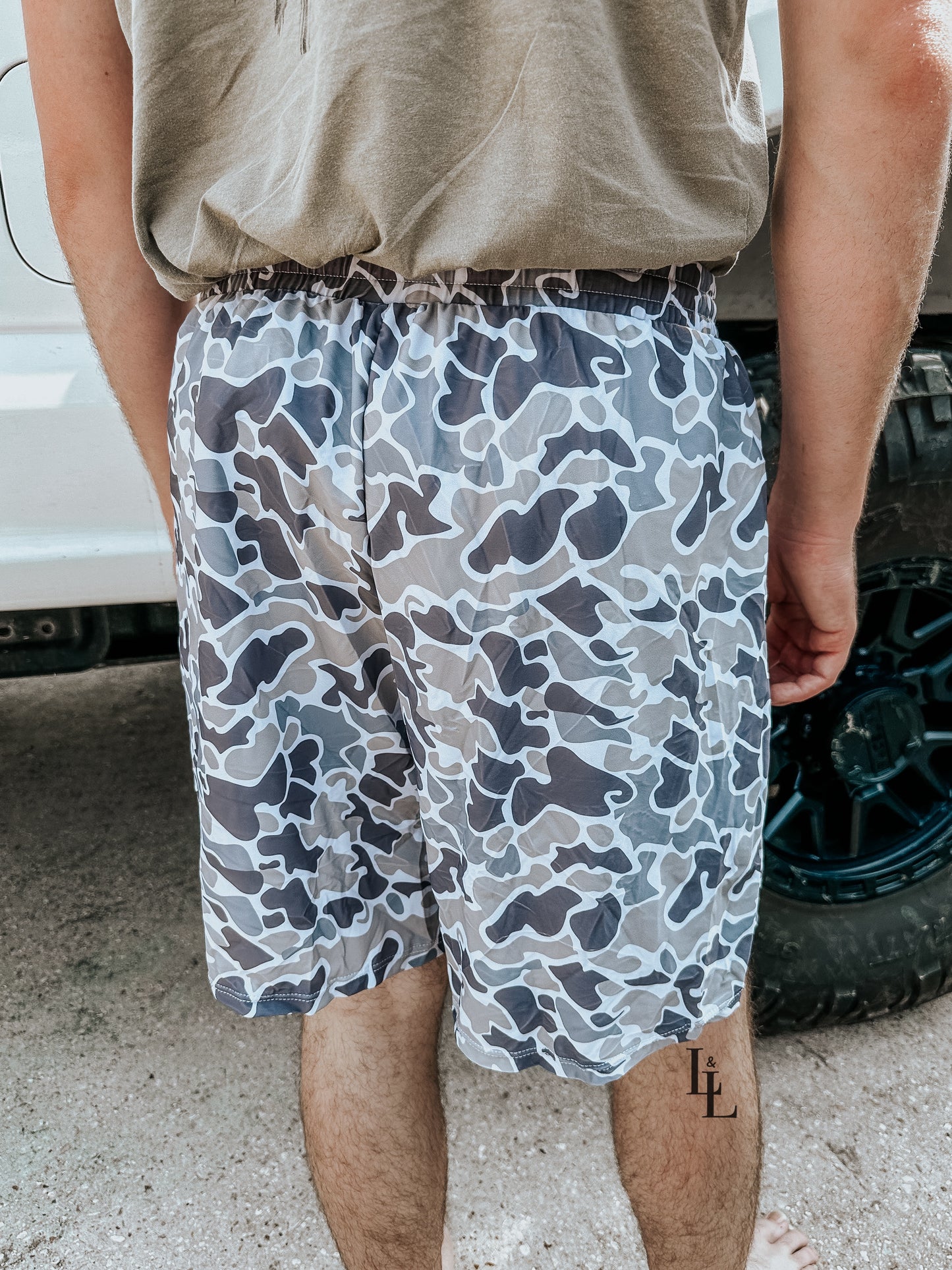 Old School Camo Men’s Swim Trunks