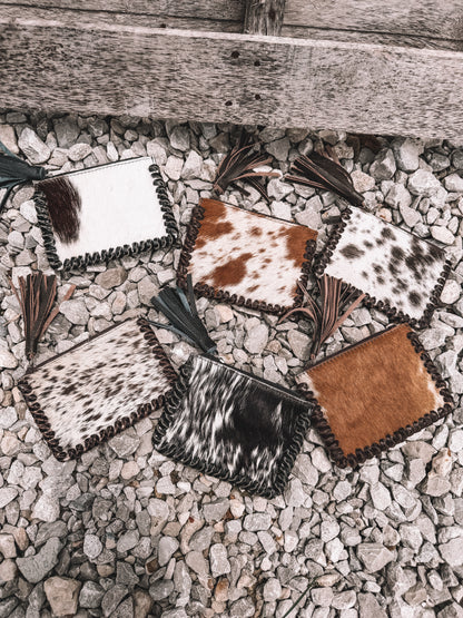 Cowhide BuckStitch Card Holder