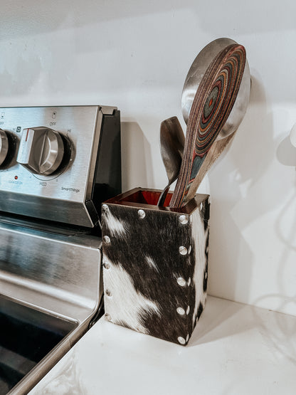 Studded Cowhide Holder