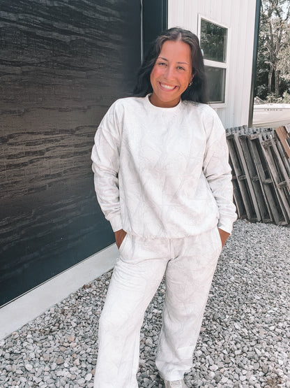 White Camo Crewneck
