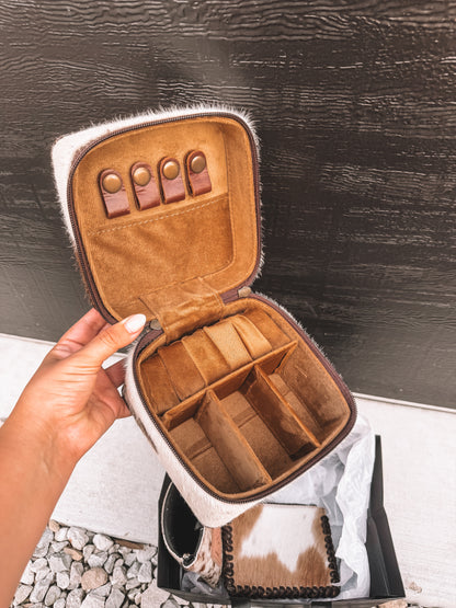 Cowhide Jewelry Box Wallet Koozie Bundle