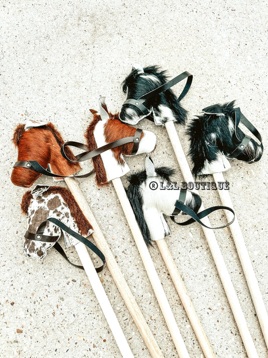 Cowhide Stick Horse