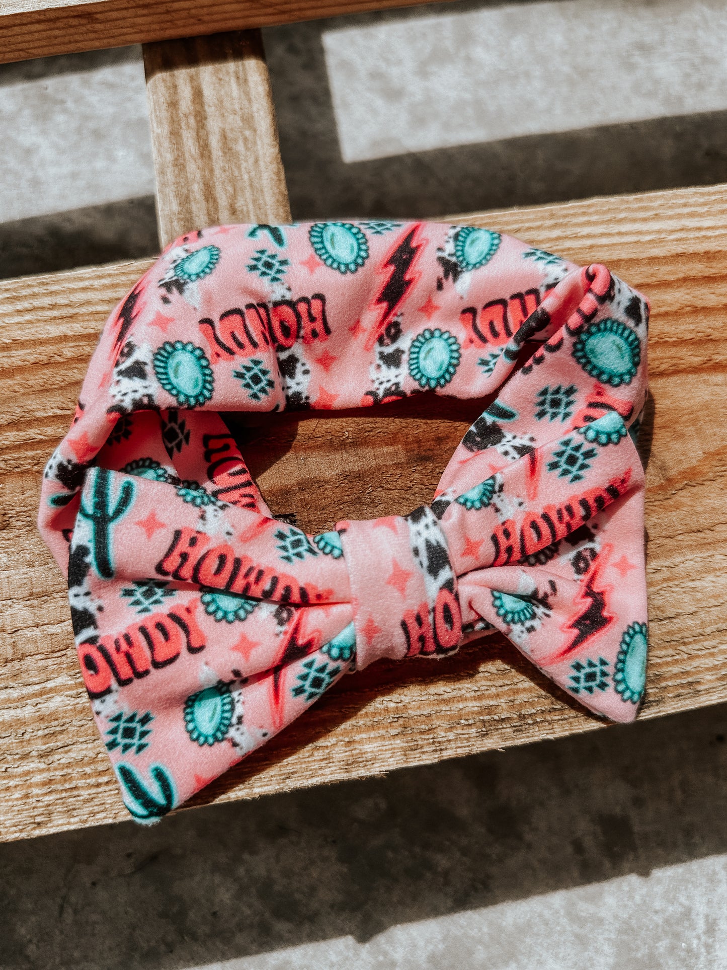 Infant Headband Bow in Retro Pink