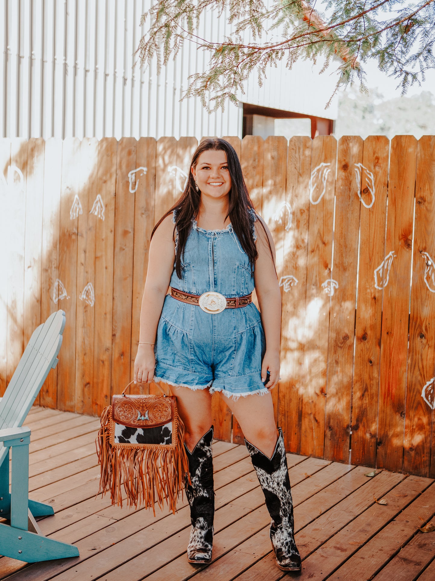 Loyal West Cowhide Classic Tassle Purse