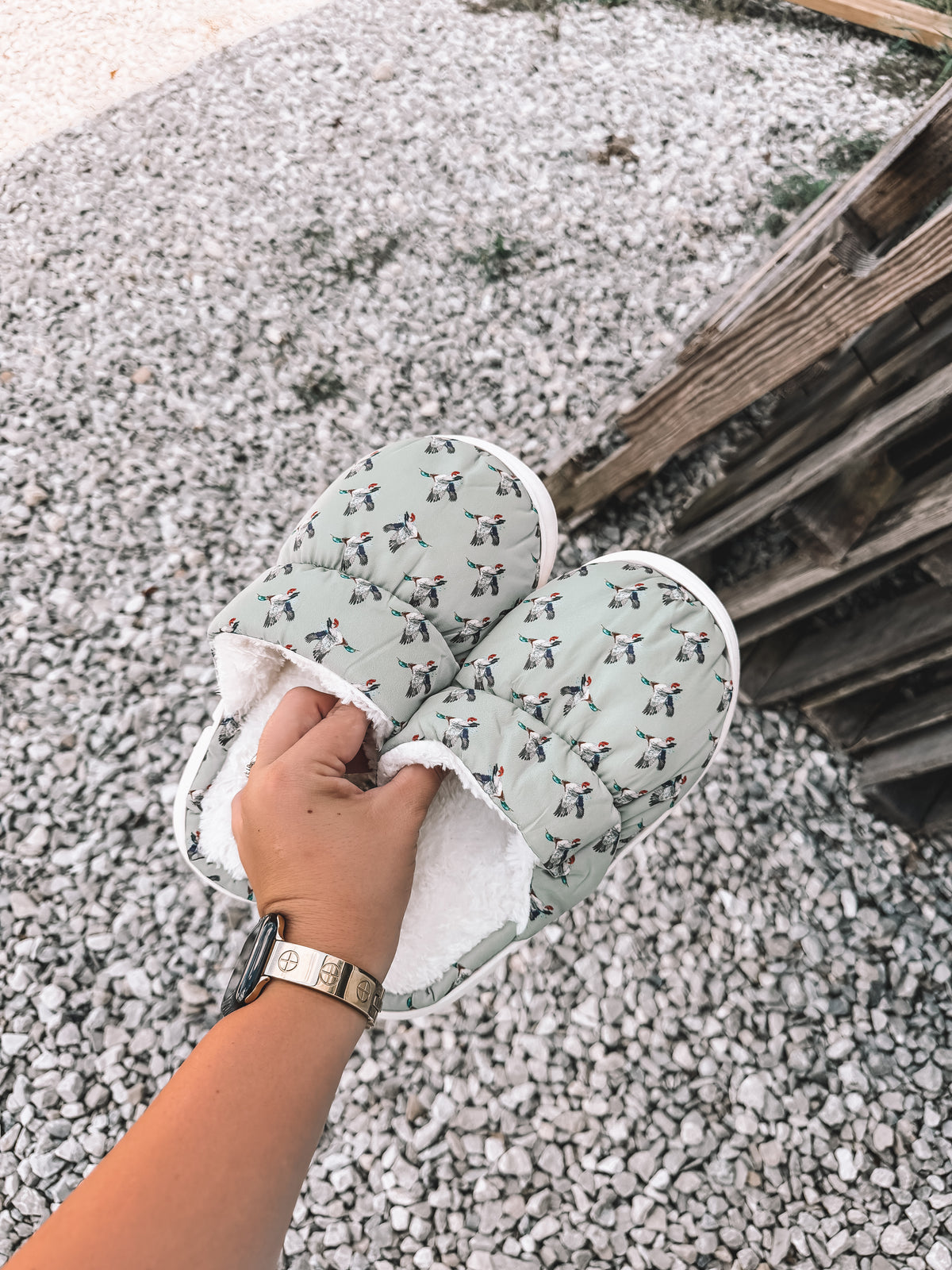 Green Duck Slippers
