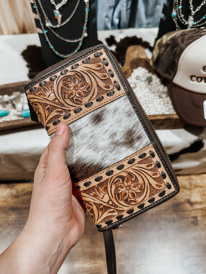 Two Toned Cowhide Leather Wallet