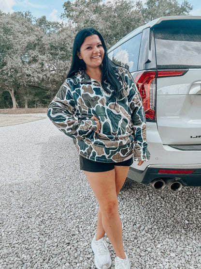 Old School Camo Fleece Pullover