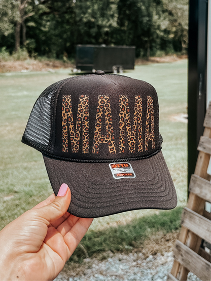 Leopard MAMA Trucker Hat
