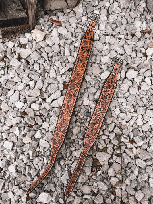 Tooled Leather Dog Collar